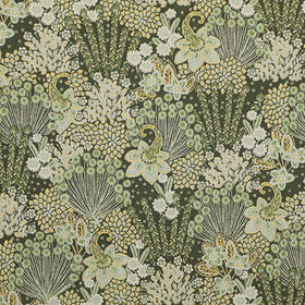 Linda Barker Millefiori Jacquard Fabric Verde