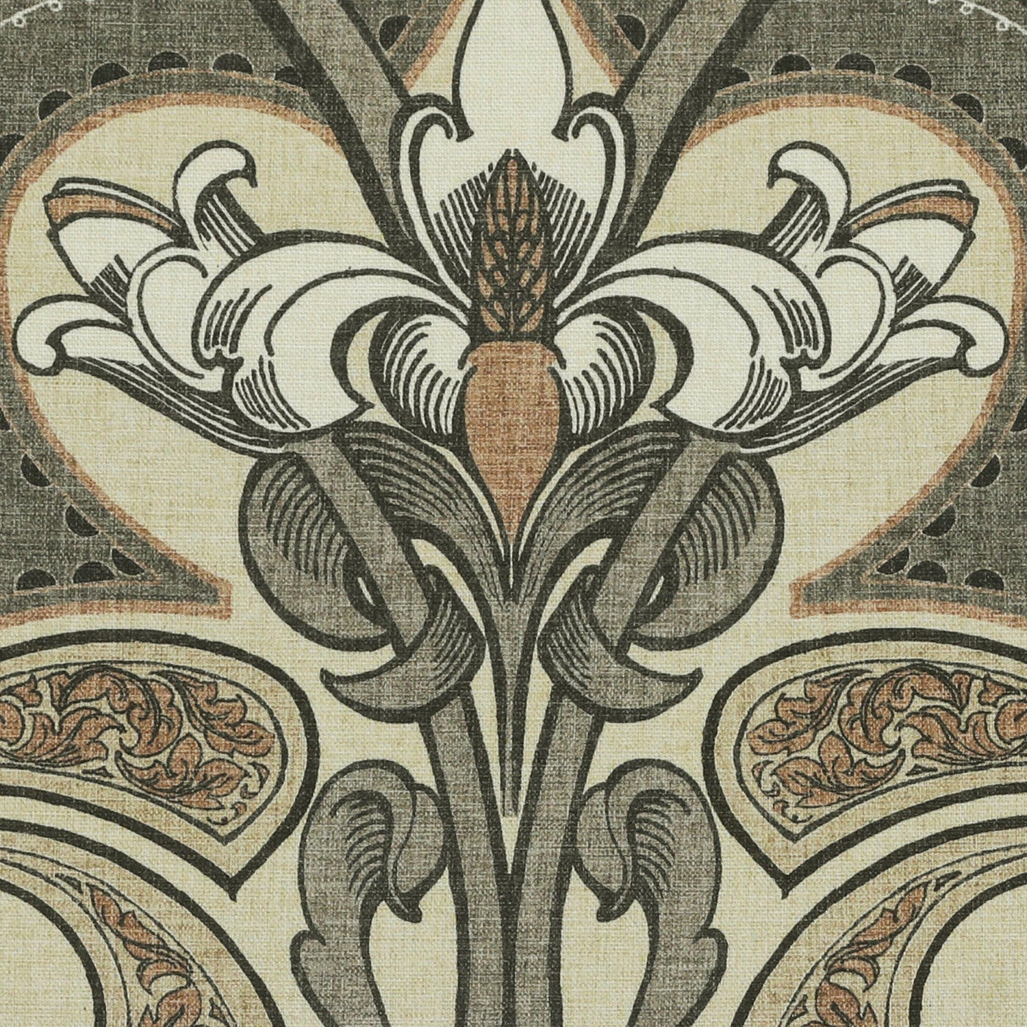 HOUSE Llewelyn-Bowen Gwendoline Printed Damask Made To Measure Curtains Ashrose