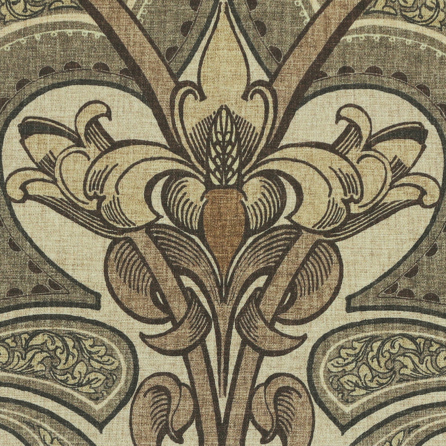 HOUSE Llewelyn-Bowen Gwendoline Printed Damask Made To Measure Roman Blind Aurelia
