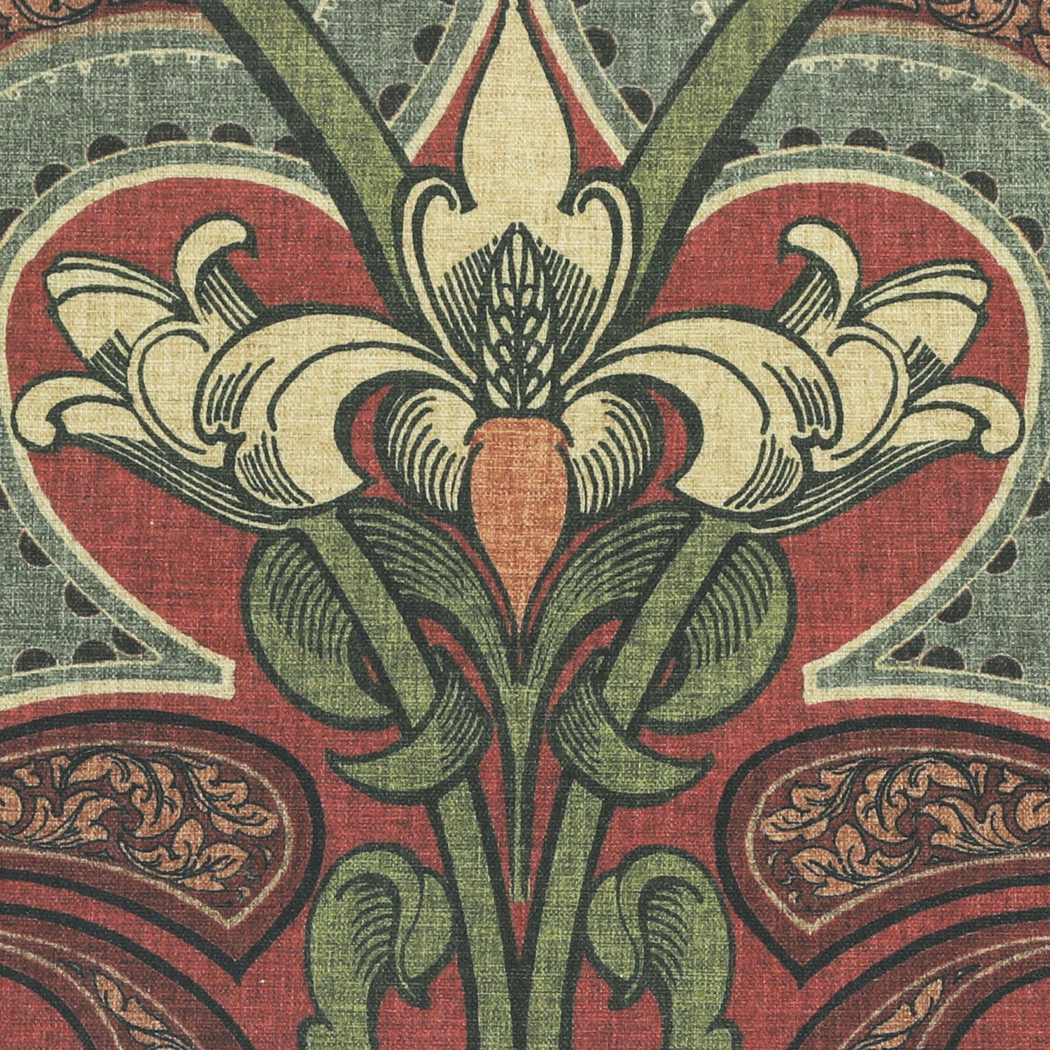 HOUSE Llewelyn-Bowen Gwendoline Printed Damask Made To Measure Roman Blind Velvine Rosemarie