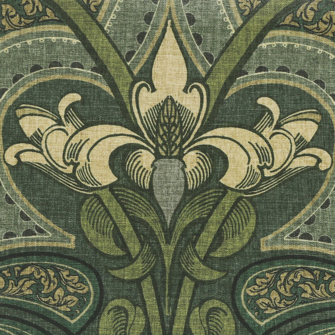 HOUSE Llewelyn-Bowen Gwendoline Printed Damask Made To Measure Curtains Virelle