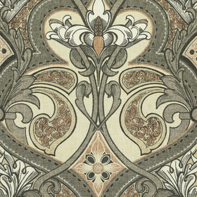 HOUSE Llewelyn-Bowen Gwendoline Printed Damask Fabric Ashrose