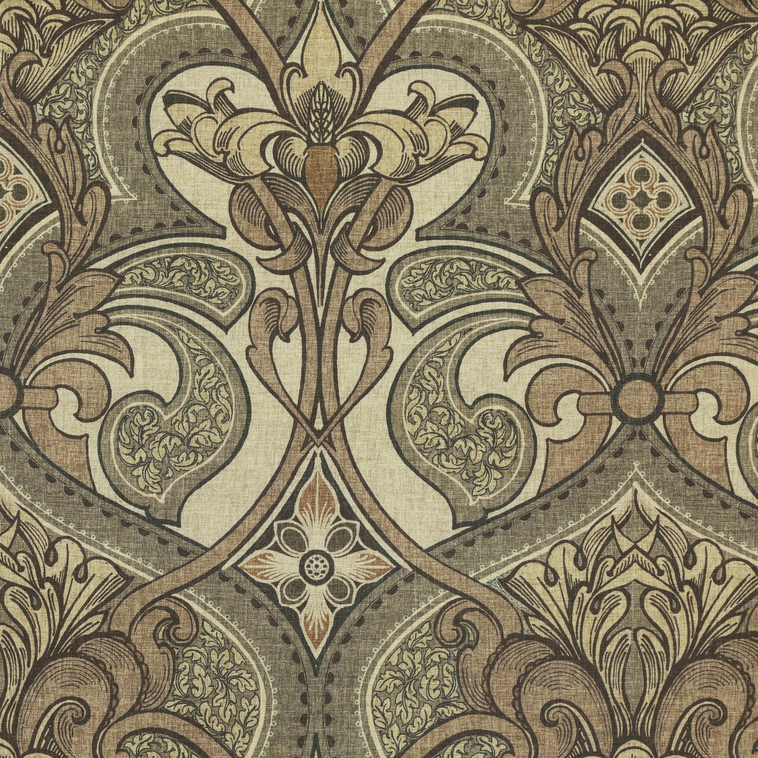 HOUSE Llewelyn-Bowen Gwendoline Printed Damask Made To Measure Roman Blind Aurelia