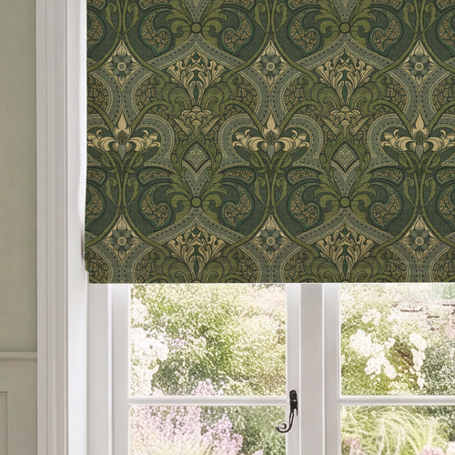 HOUSE Llewelyn-Bowen Gwendoline Printed Damask Made To Measure Roman Blind Virelle