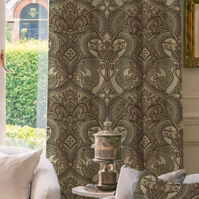 HOUSE Llewelyn-Bowen Gwendoline Printed Damask Made To Measure Curtains Aurelia