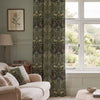 HOUSE Llewelyn-Bowen Gwendoline Printed Damask Made To Measure Curtains Wildnavy
