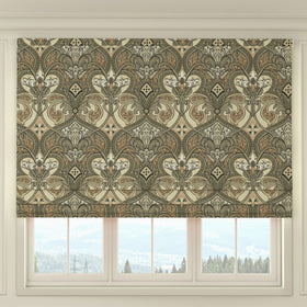 HOUSE Llewelyn-Bowen Gwendoline Printed Damask Made To Measure Roman Blind Ashrose
