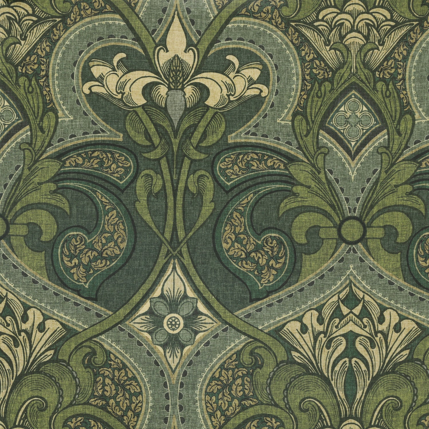 HOUSE Llewelyn-Bowen Gwendoline Printed Damask Made To Measure Roman Blind Virelle
