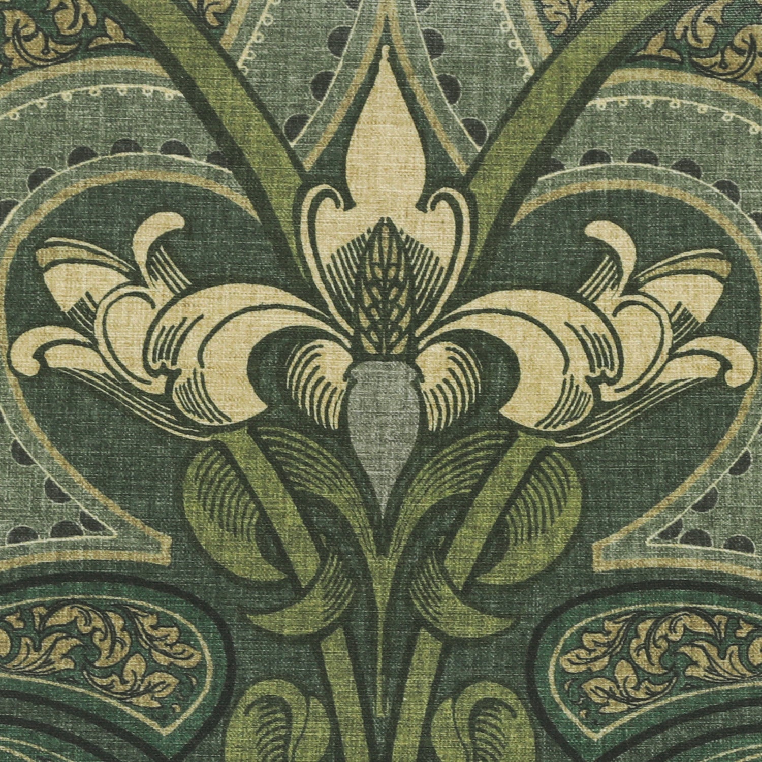 HOUSE Llewelyn-Bowen Gwendoline Printed Damask Fabric Virelle