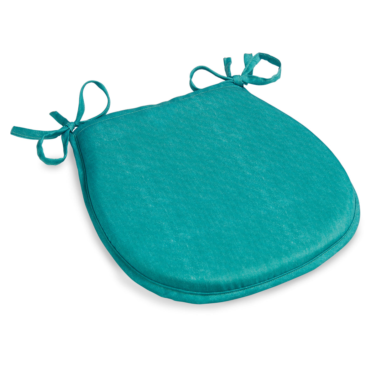 Plain Water Resistant Outdoor Rounded Seat Pad 42cm x 42cm Green