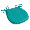 Plain Water Resistant Outdoor Rounded Seat Pad 42cm x 42cm Green