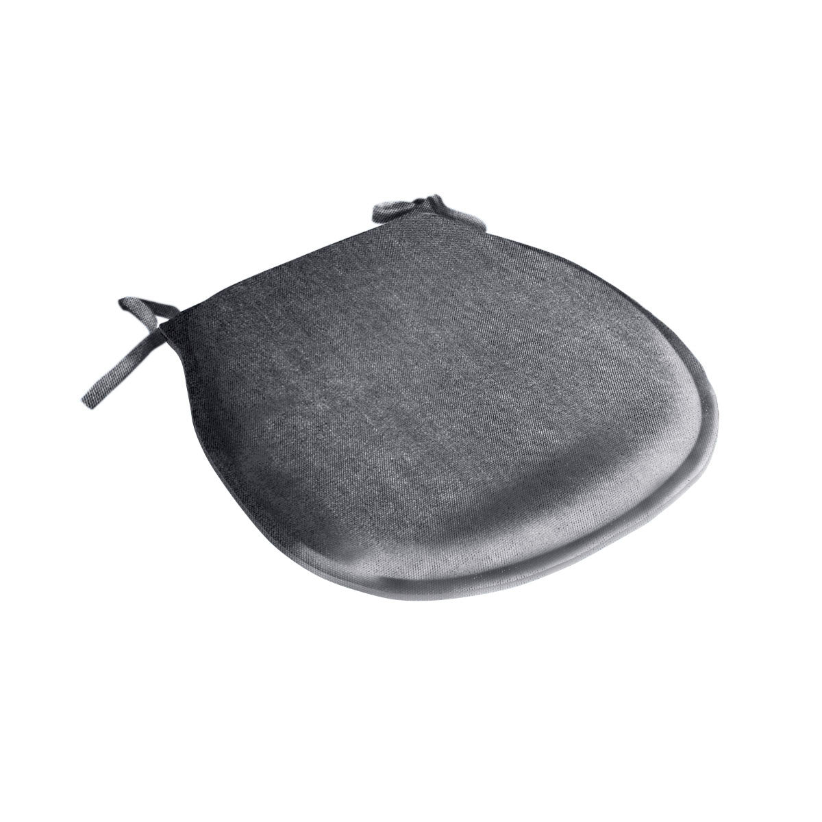 Plain Water Resistant Outdoor Rounded Seat Pad 42cm x 42cm Grey