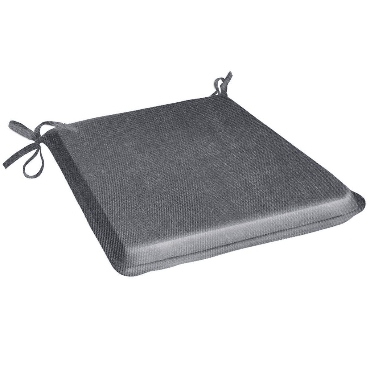 Plain Water Resistant Outdoor Square Seat Pad 42cm x 42cm Grey