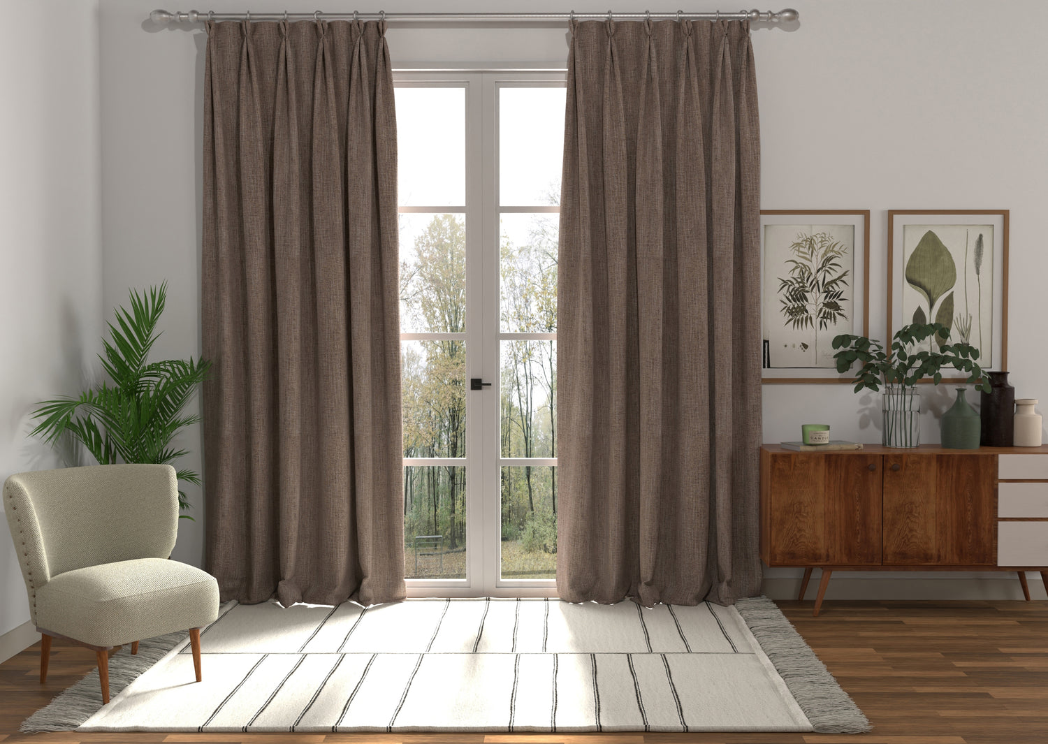 Polaris Made to Measure Curtain Blush