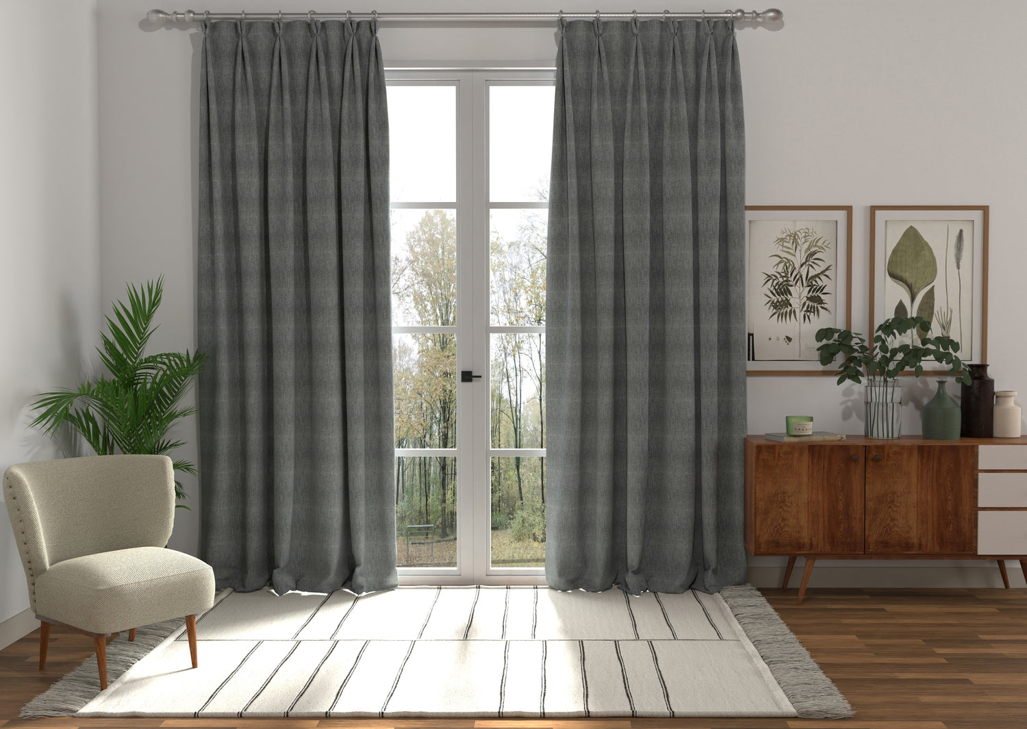 Polaris Made to Measure Curtain Graphite