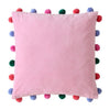 Bluebellgray Pom Pom 45cm x 45cm Filled Cushion Sweet Rose