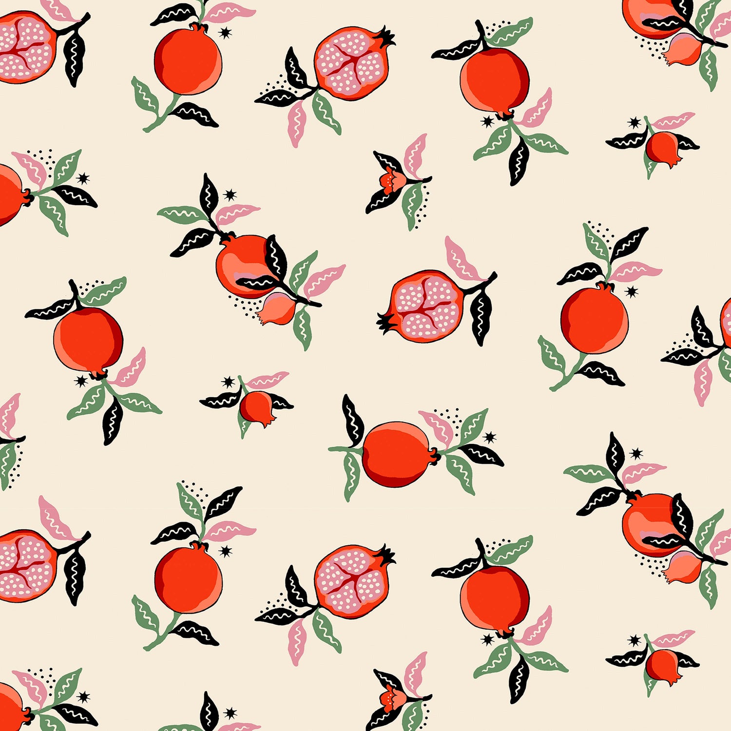Cath Kidston Pomegranate Made to Measure Curtain Orange