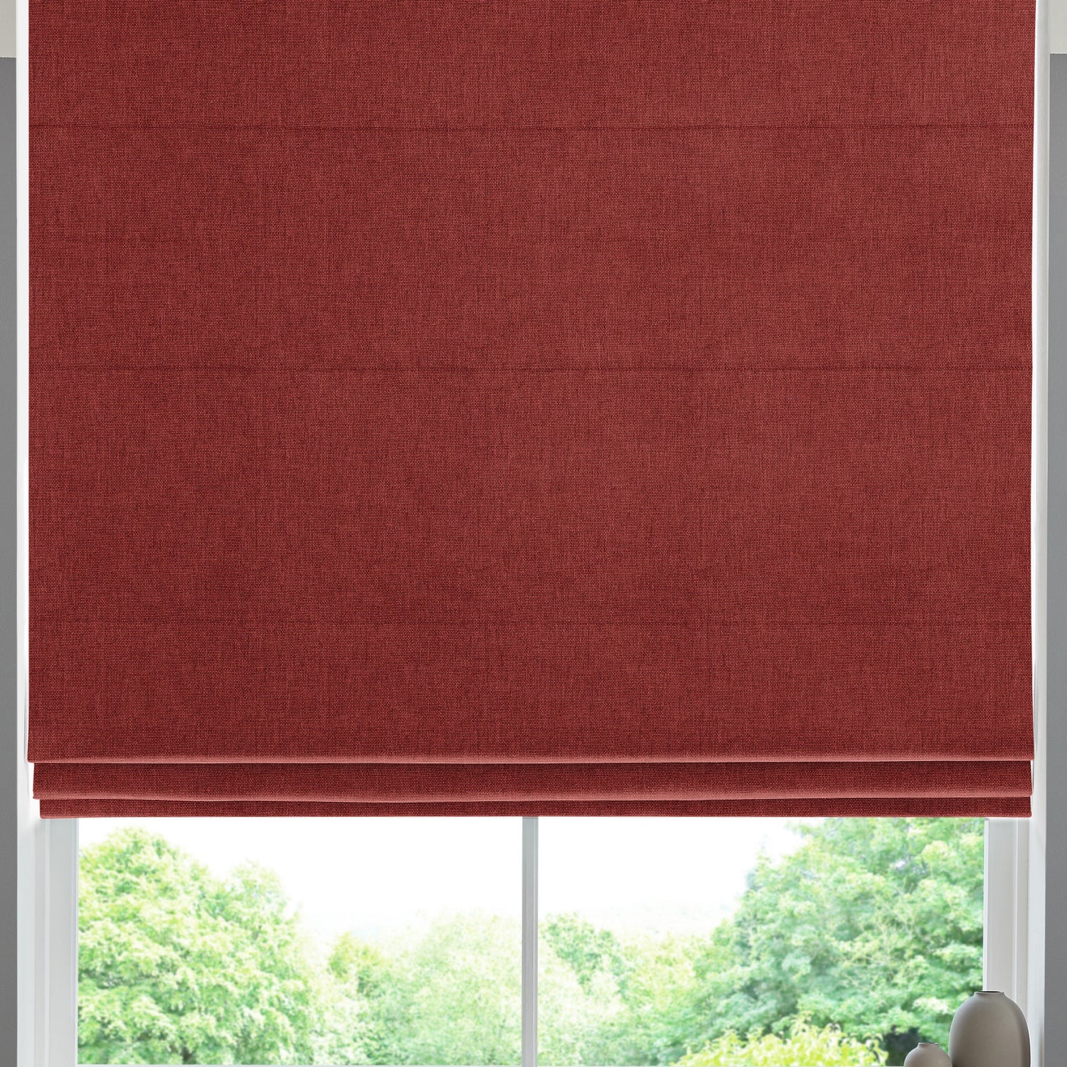 Positano Made to Measure Roman Blind Scarlet