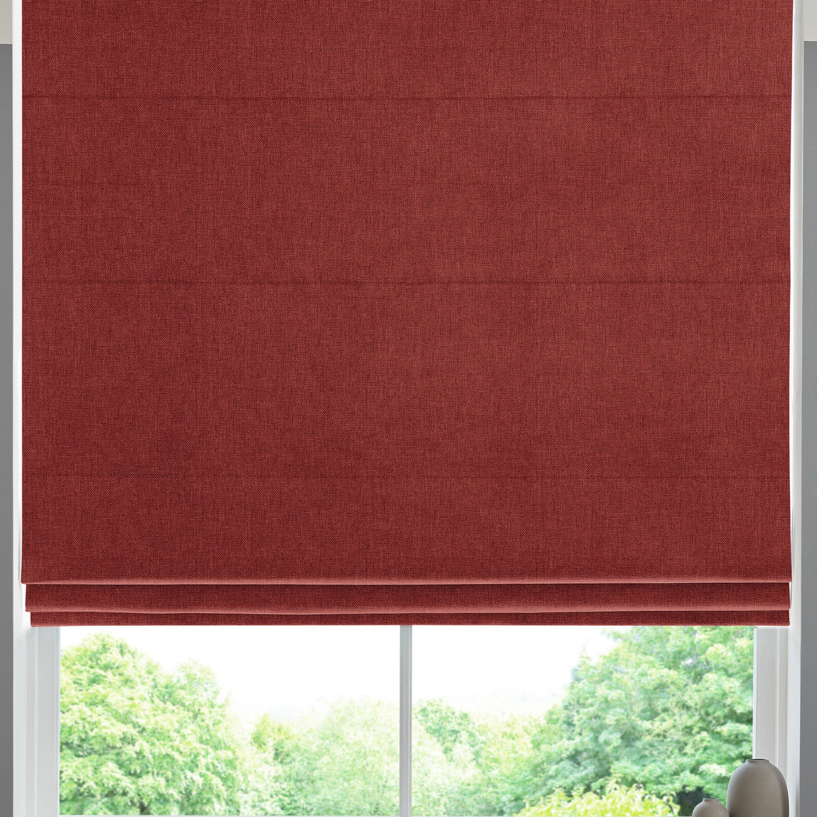 Positano Made to Measure Roman Blind Scarlet