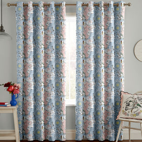 Cath Kidston Power To The Peaceful Made to Measure Curtain Pink Blue