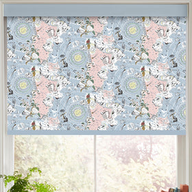 Cath Kidston Power To The Peaceful Made to Measure Blackout Roller Blind Pink Blue