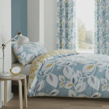 Video of Catherine Lansfield Inga Leaf Duvet Cover Bedding Set Teal