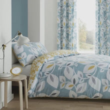 Video of Catherine Lansfield Inga Leaf Duvet Cover Bedding Set Teal