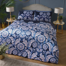 Video of Laurence Llewelyn-Bowen Romilly Jacquard Duvet Cover Bedding Set Blue