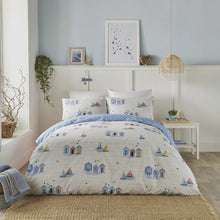 Video of Fusion Beach Huts Duvet Cover Bedding Set Blue
