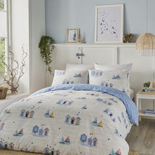Video of Fusion Beach Huts Duvet Cover Bedding Set Blue