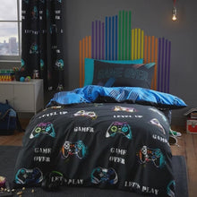 Video of Catherine Lansfield Game Over Duvet Cover Bedding Set Black