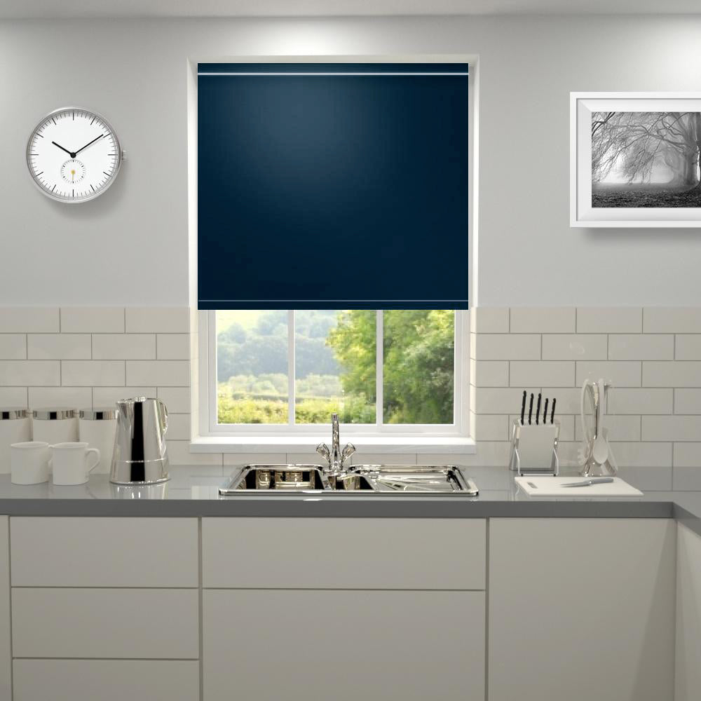 Primary Made to Measure Blackout Roller Blind Blue Night Midnight