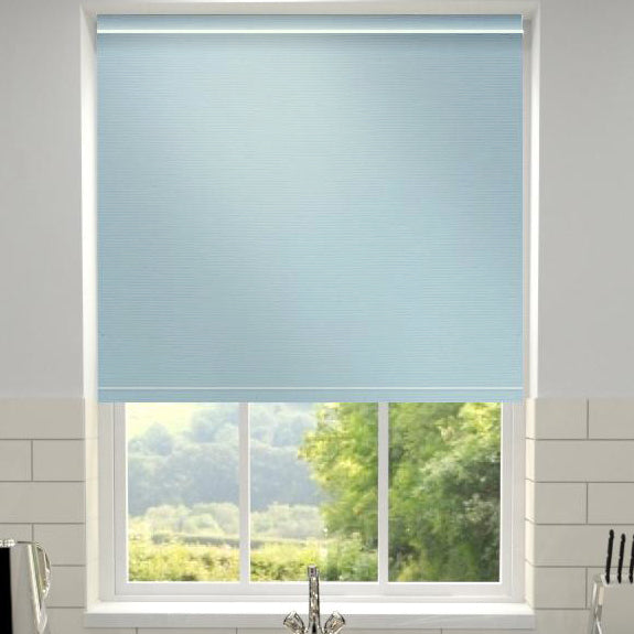Primary Made to Measure Blackout Roller Blind Air Blue Sky Blue