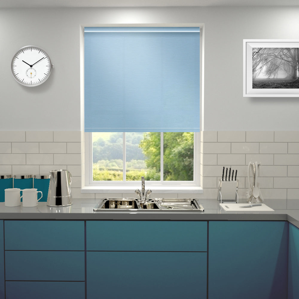 Primary Made to Measure Roller Blind Air Blue Sky Blue
