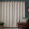 Laura Ashley Pussy Willow Ready Made Eyelet Curtains Truffle Natural