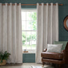 Laura Ashley Pussy Willow Ready Made Eyelet Curtains Truffle Natural