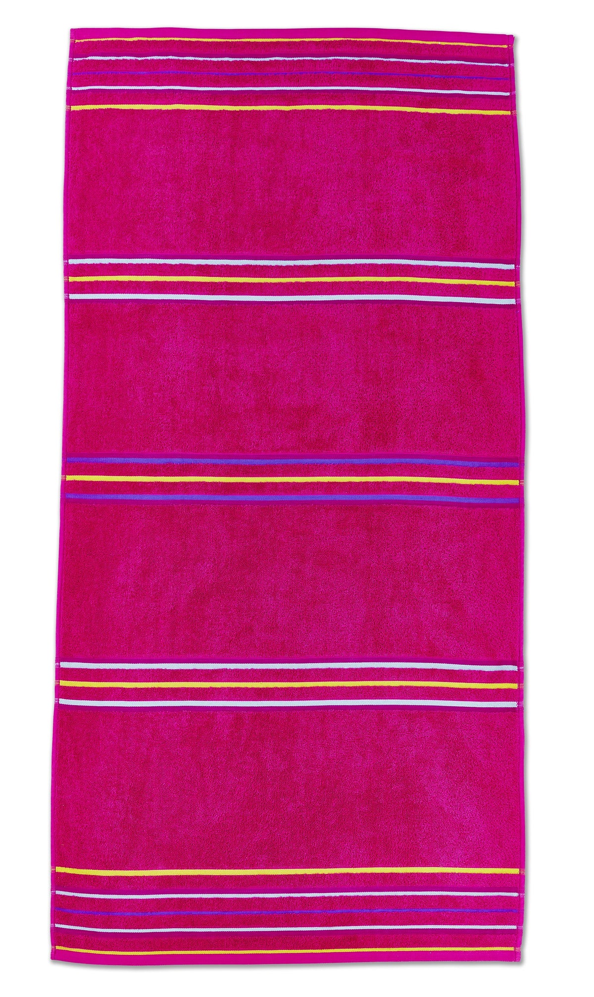 Catherine Lansfield Rainbow Beach Towel Pair 76cm x 160cm Pink