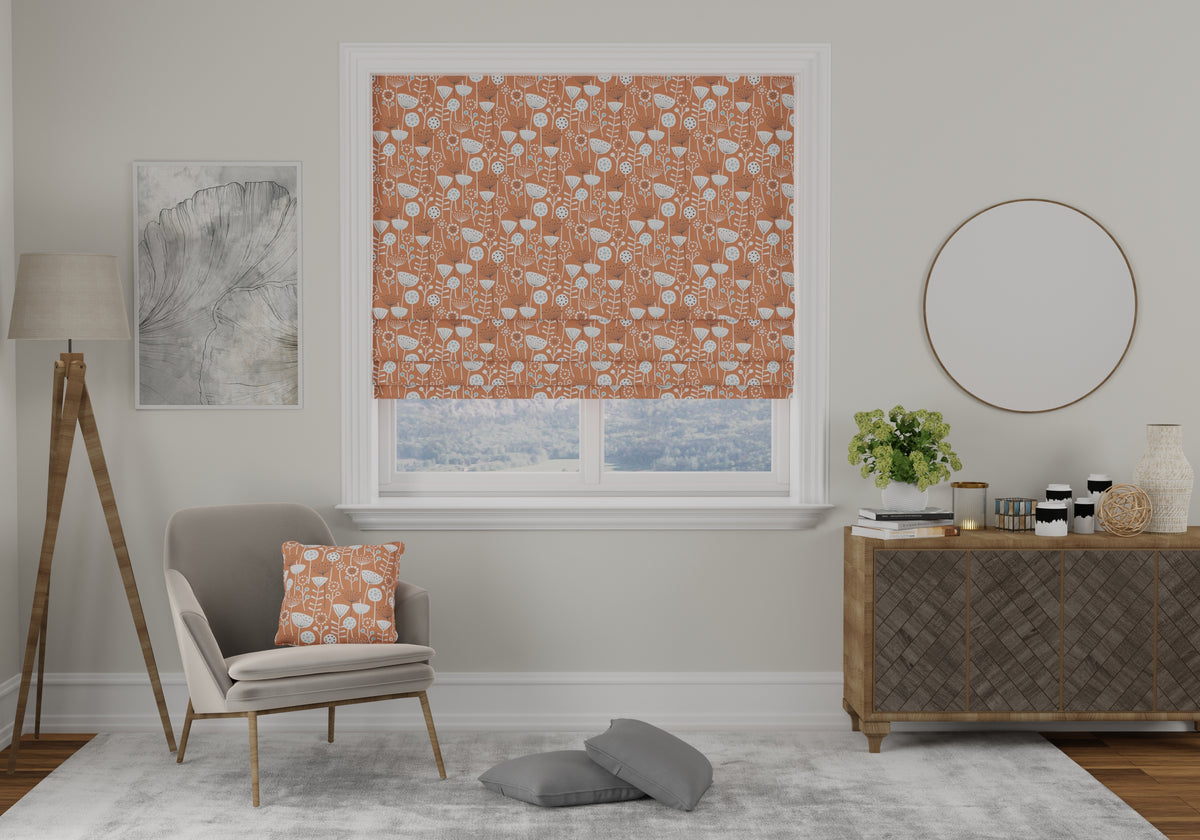 Bergen Made to Measure Roman Blind Burnt Orange