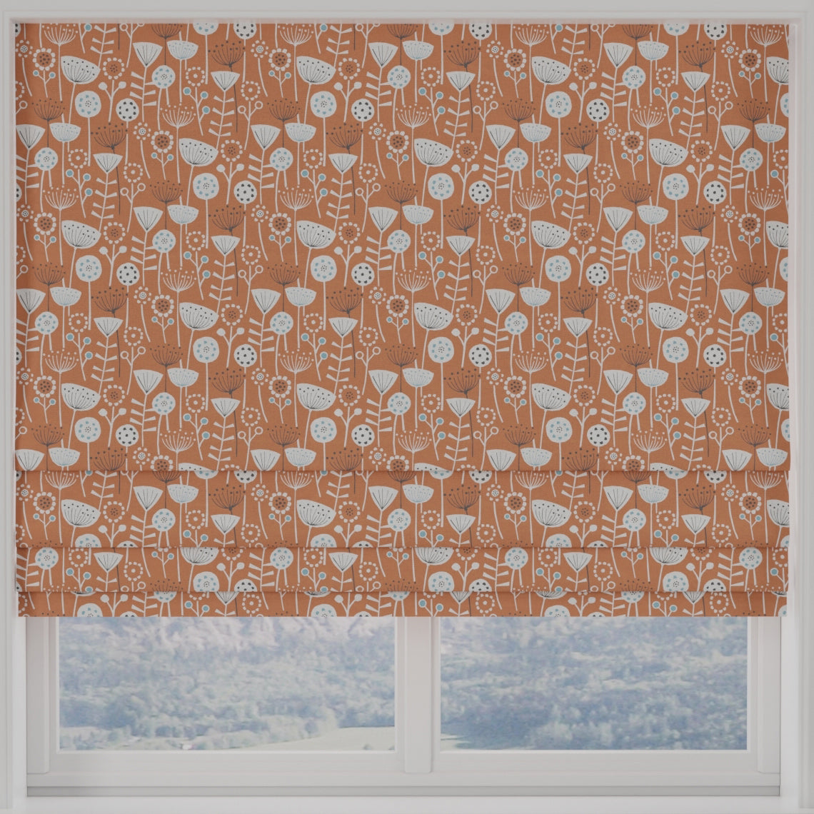 Bergen Made to Measure Roman Blind Burnt Orange