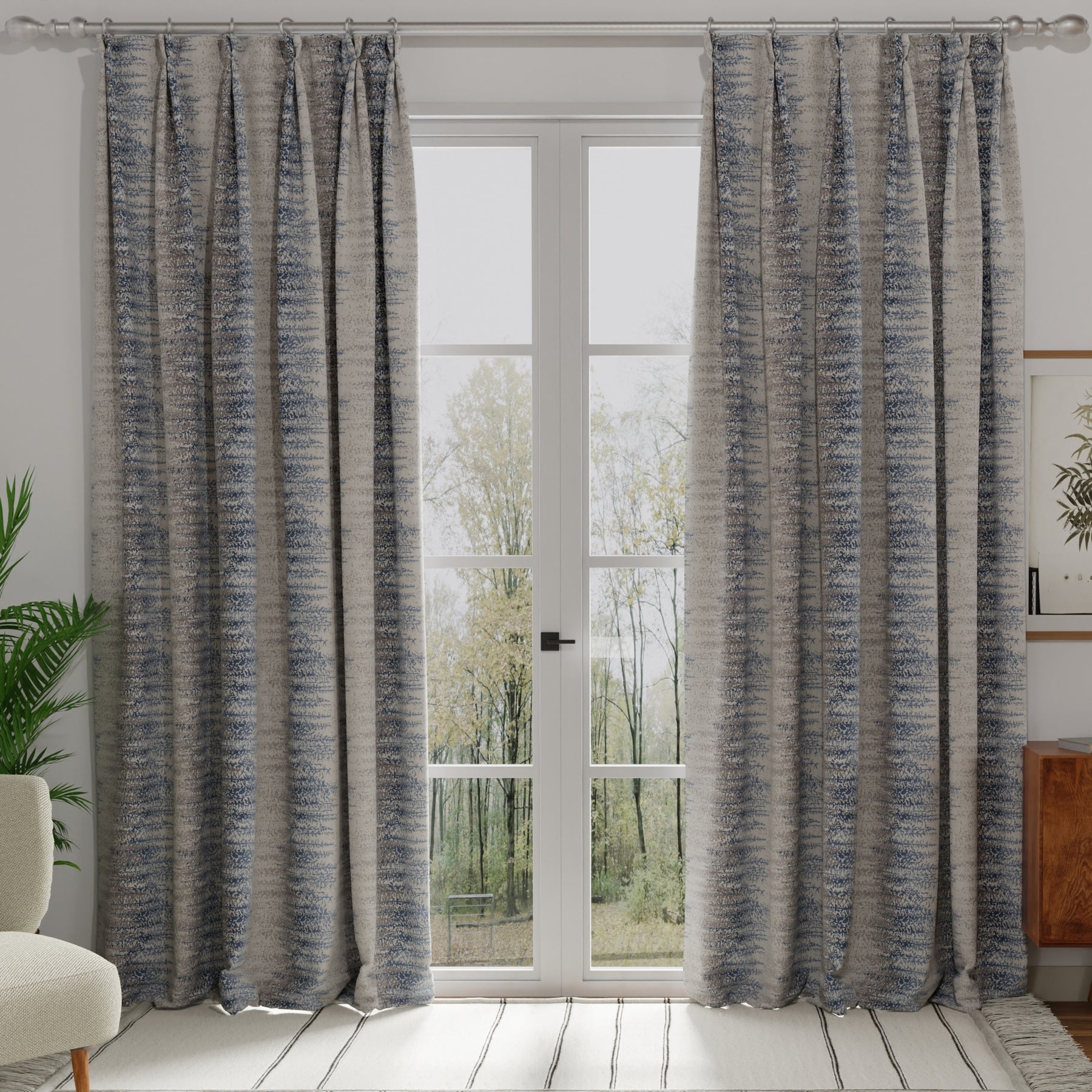 Byron Made To Measure Curtains Blue
