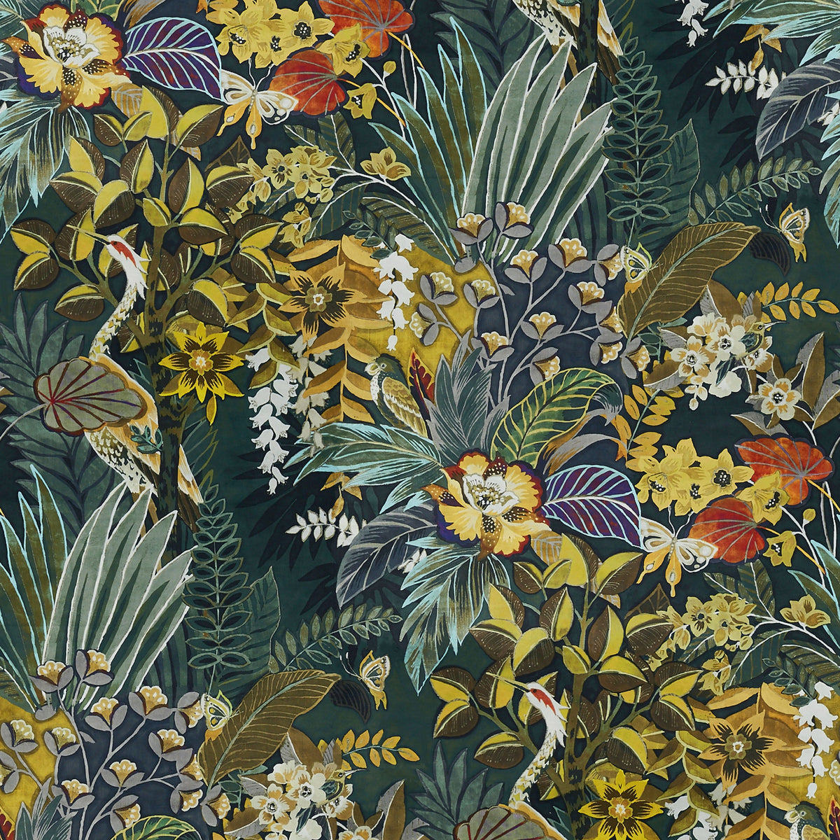Hidden Paradise Made to Measure Curtain Emerald