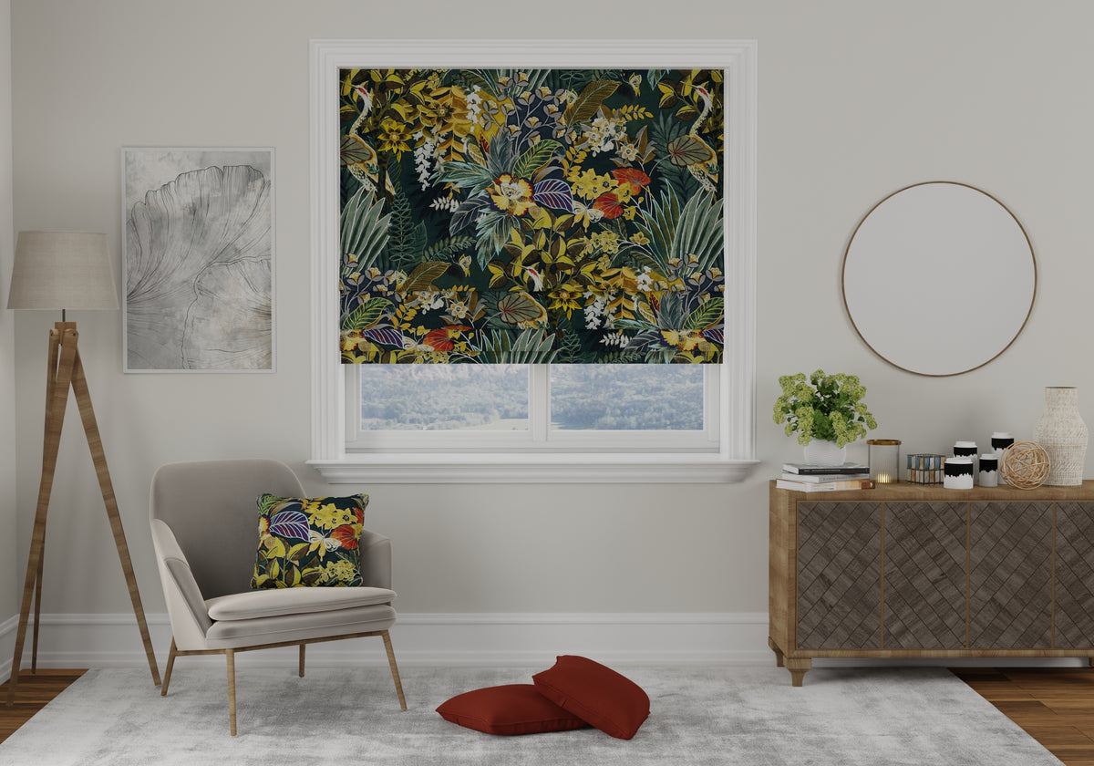 Hidden Paradise Made to Measure Roman Blind Emerald