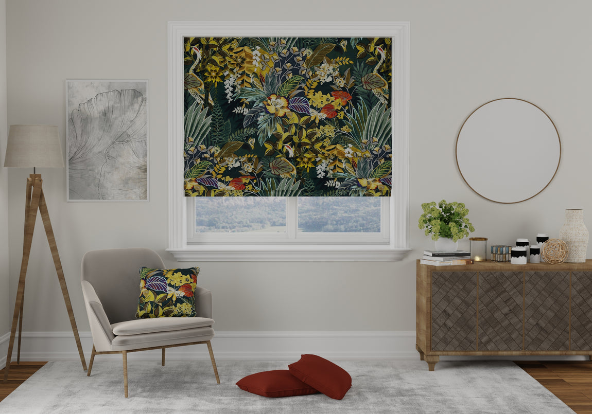 Hidden Paradise Made to Measure Roman Blind Emerald