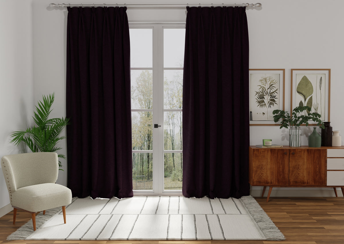 Kensington Made to Measure Curtain Aubergine