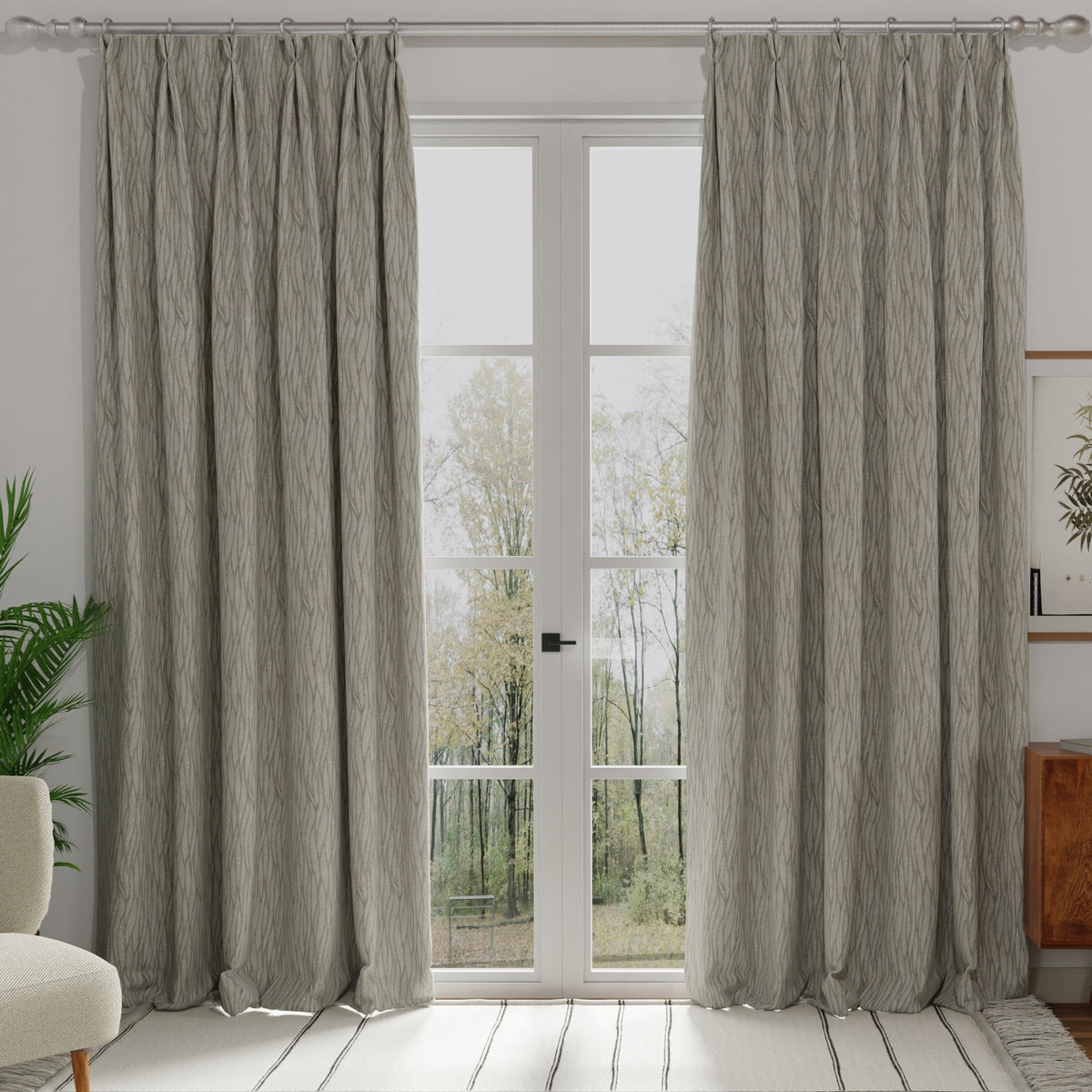 Linear Made to Measure Curtain Silver