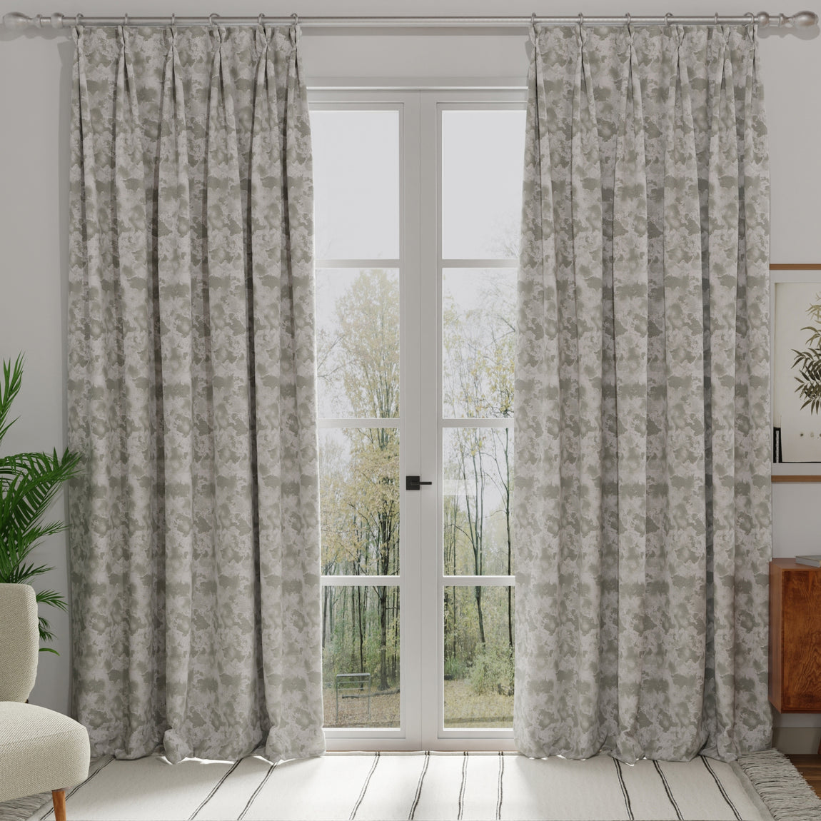 Moondust Made to Measure Curtain Chrome
