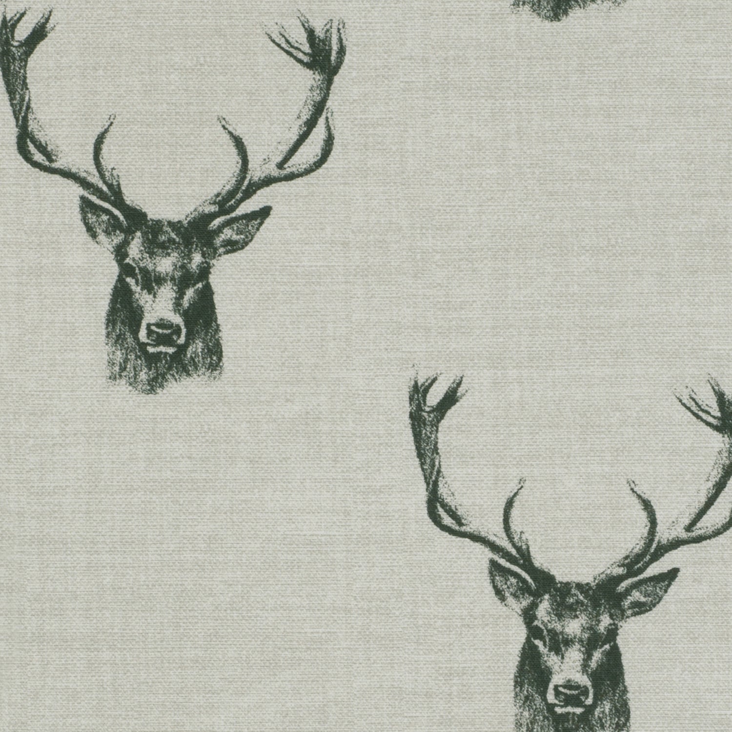 Stags Made to Measure Curtain Charcoal