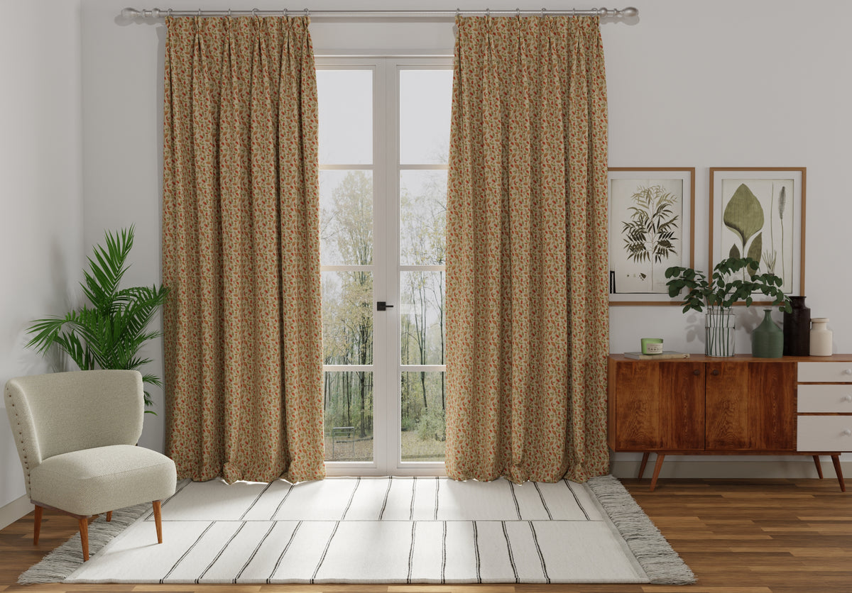 Vercelli Made to Measure Curtain Burnt Orange
