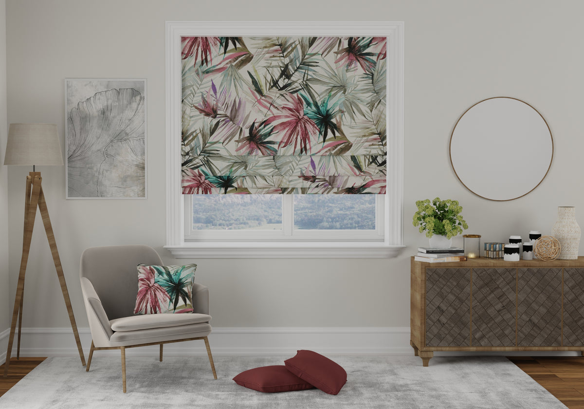 Waikiki Made to Measure Roman Blind Hibiscus