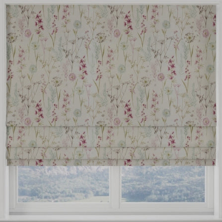 Wild Flower Made to Measure Roman Blind Heather
